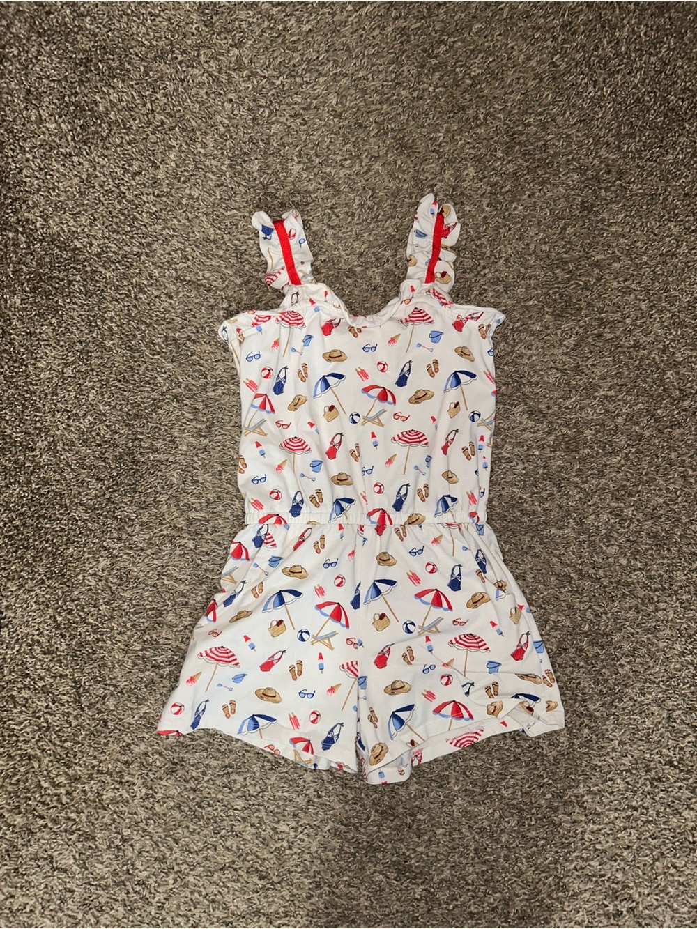 Janie and Jack Girls Vacation Beach Romper size 7